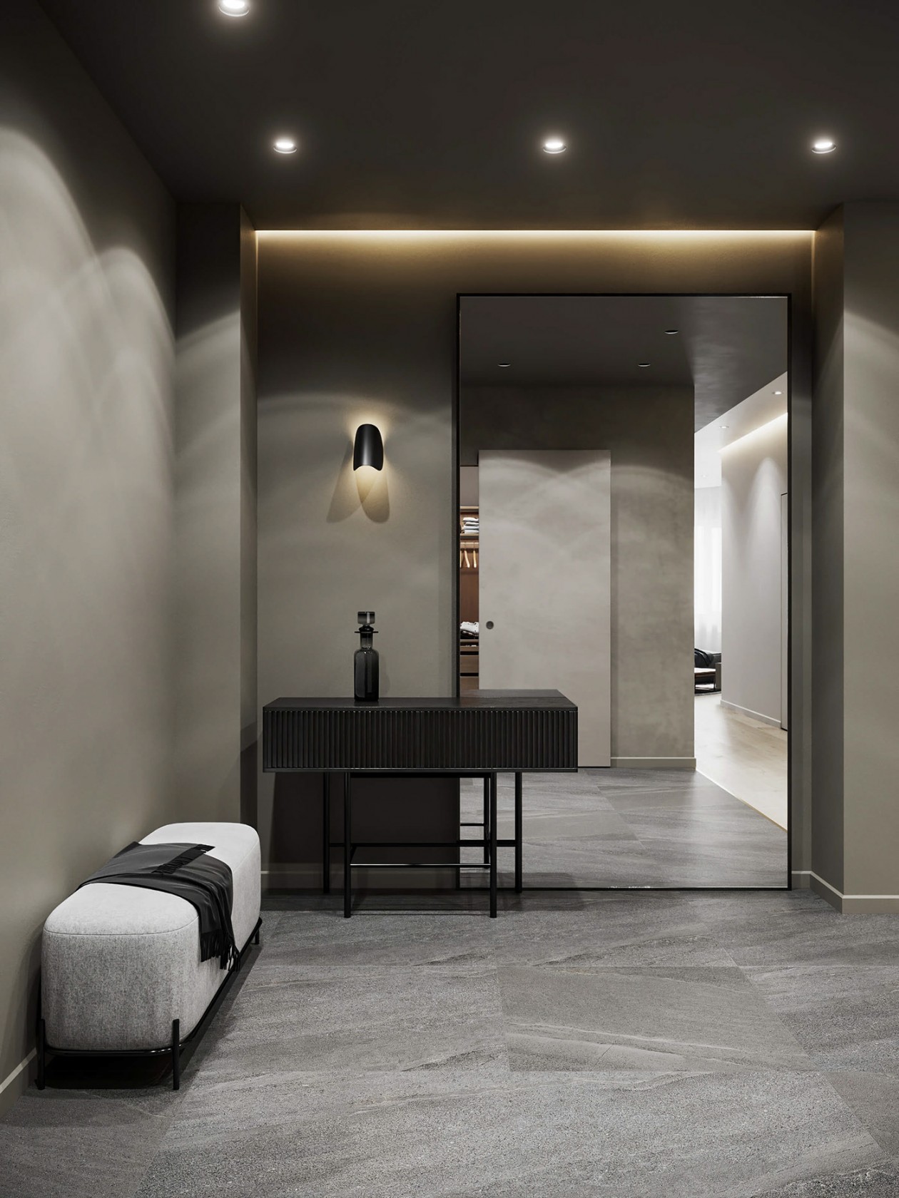 木质+高级灰 舒适到极致的住宅空间-0