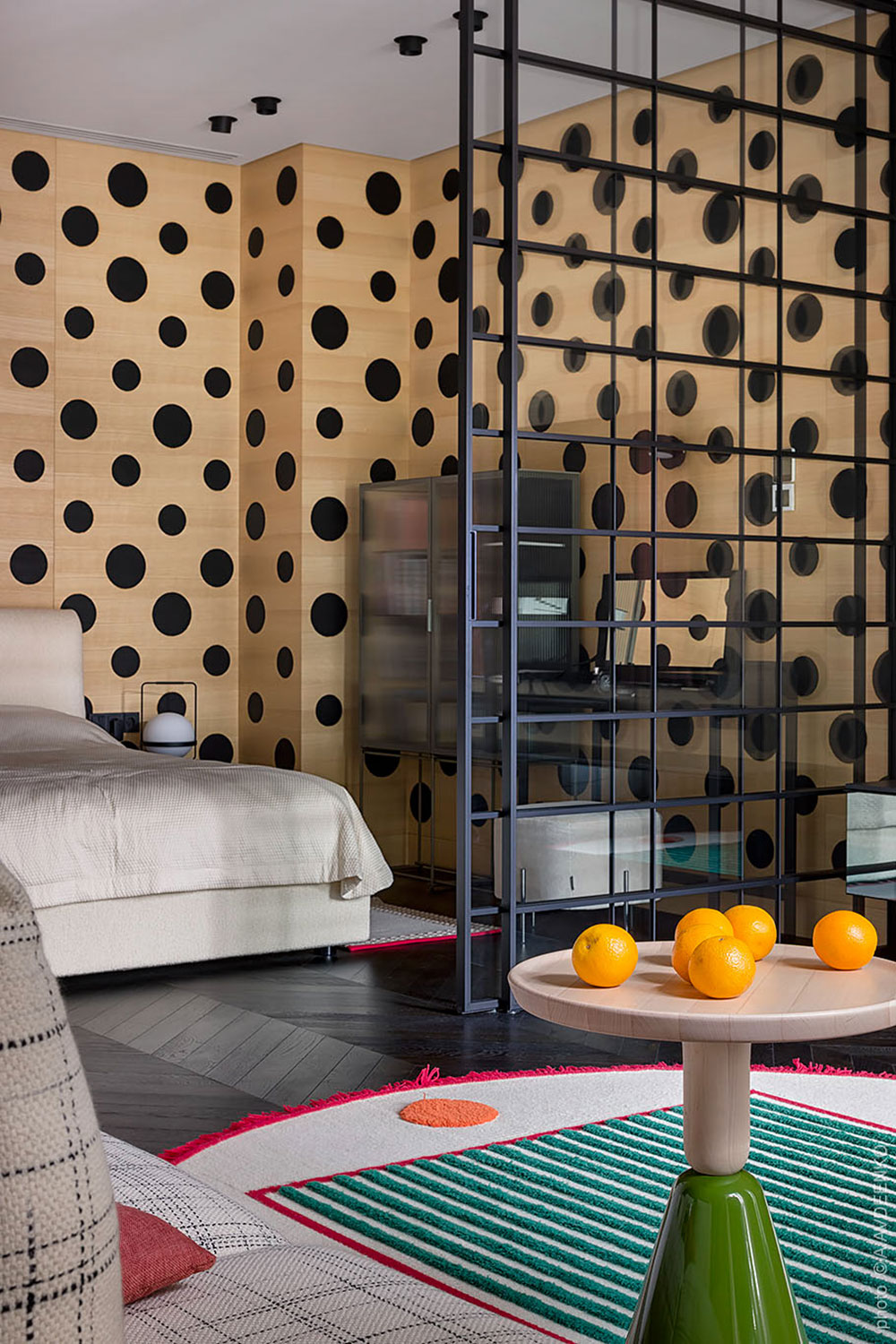 乌克兰 Dnipro 多彩波点公寓设计-12