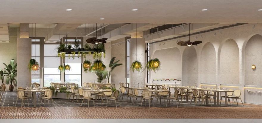 室内度假风餐厅设计丨中国武汉丨润禾田商业空间设计-25