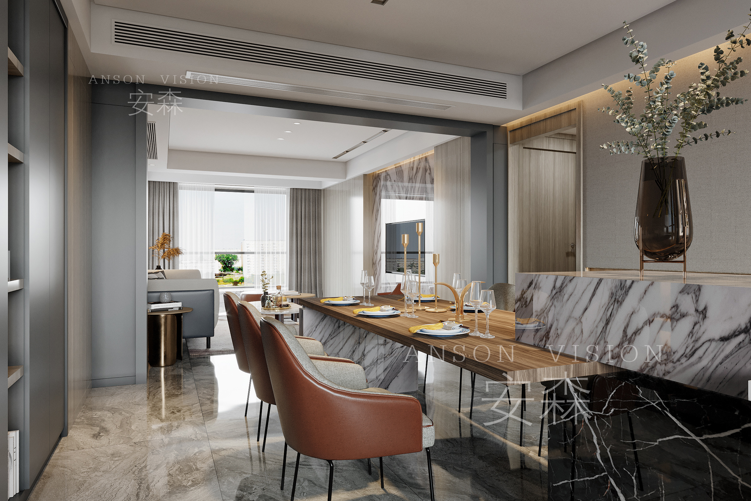 雅·智 II 现代客厅-4