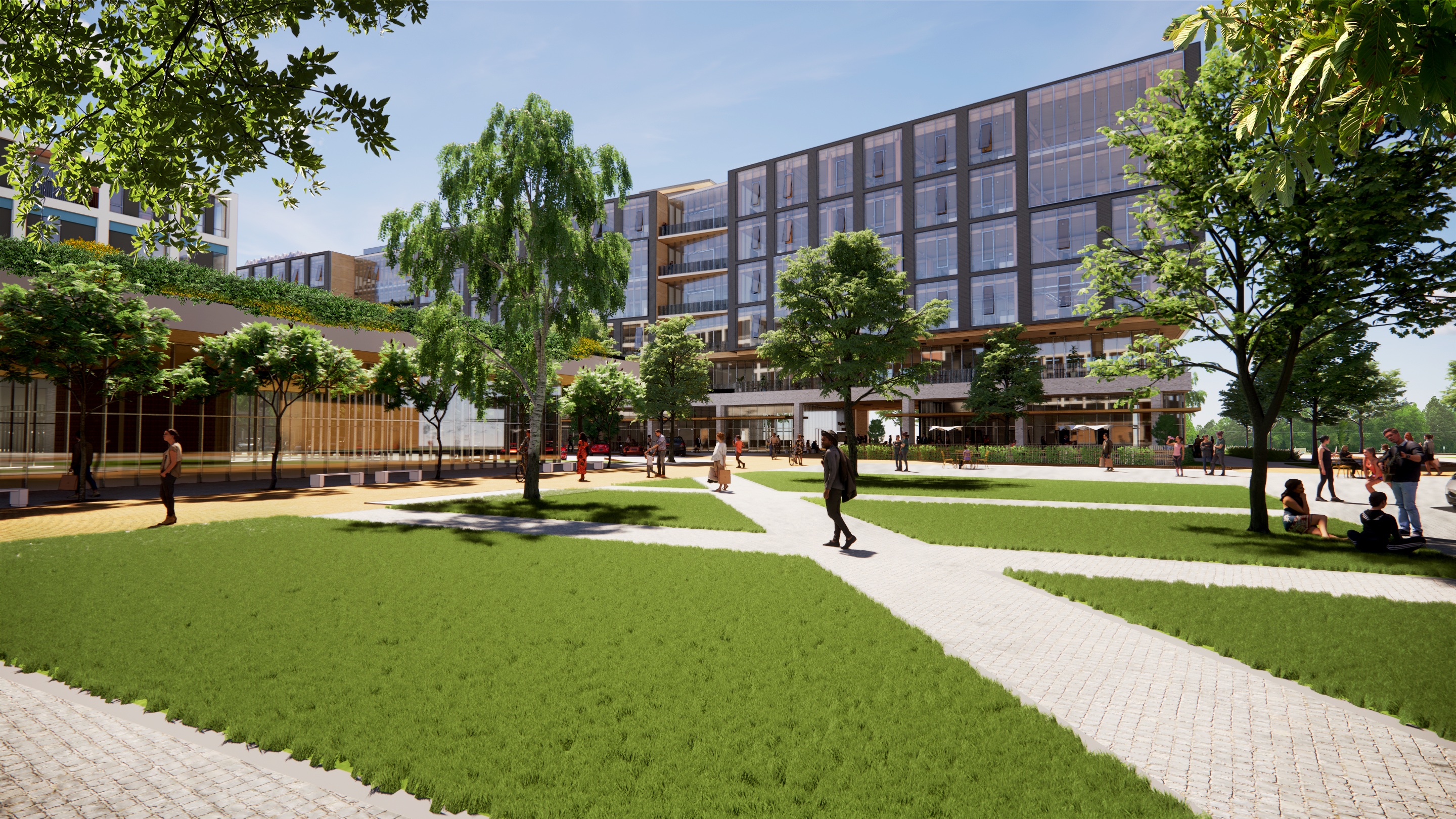 顶峰 village 混合使用建筑 | 融入自然的办公空间-12