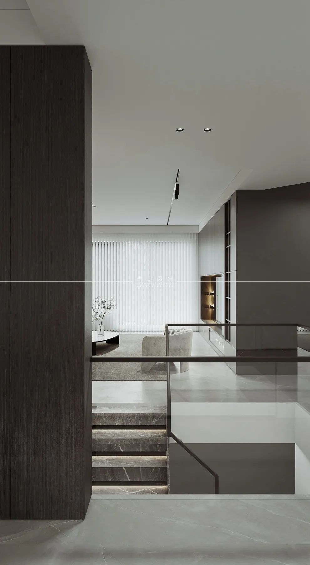 未央金茂府现代轻奢下叠别墅设计丨中国西安丨青马别墅设计-59