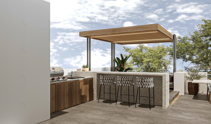 户外屋顶露台丨KA Architects-19