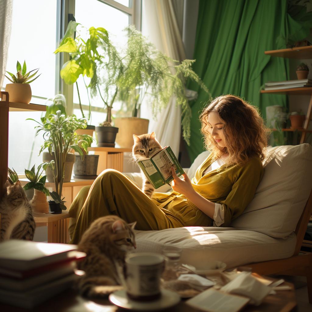 黄绿搭配空间-15