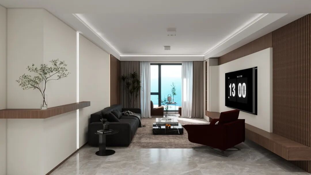 150平三居室现代简约北漂一家晒装修效果图大家都说阳台门洞绝美-7