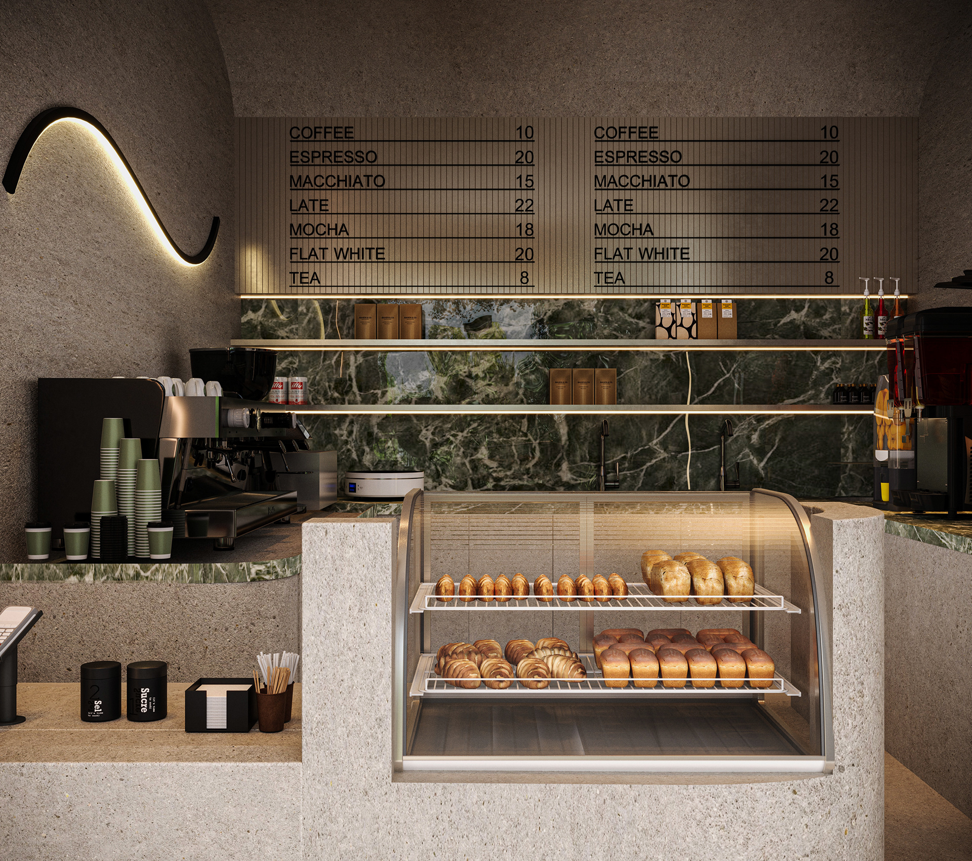 面包店丨阿联酋丨High Scale Interiors-6