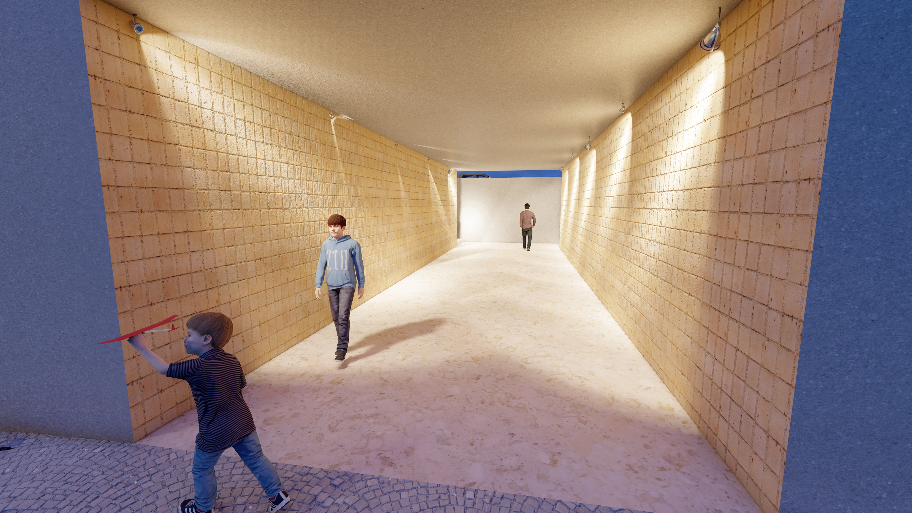 Underground Pathway with Bridge-12