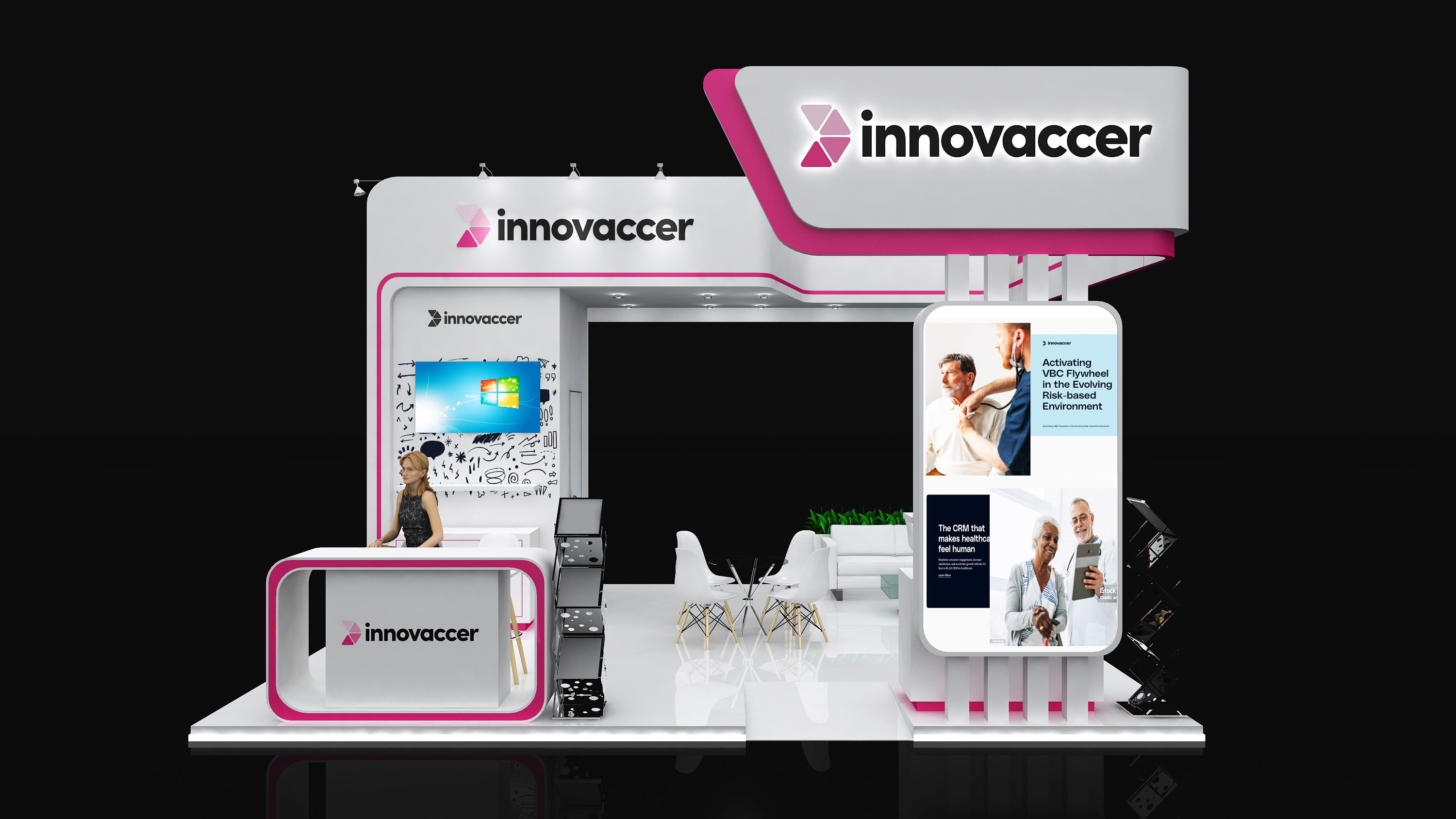 INNOVACCER 6X5M STALL DESIGN IN DUBAI-1
