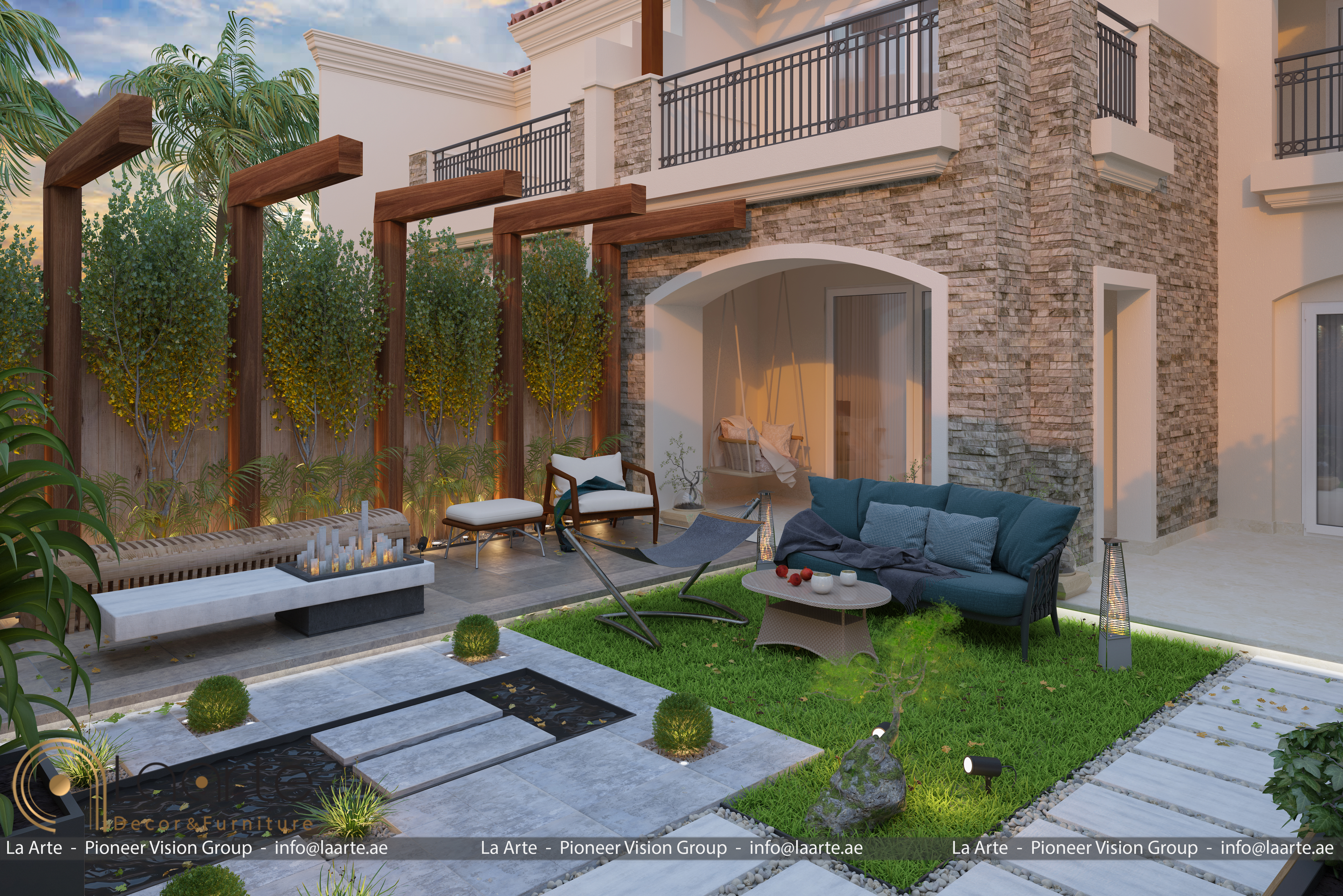 Backyard Garden（新首都）别墅后院花园丨埃及丨laarte.ae-8