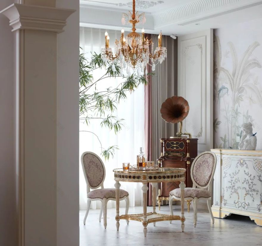 尚层V8实景 | 1000㎡法式柔情独栋别墅,色彩与生活的交响曲-14