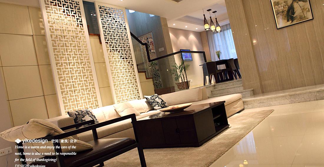 
复地北桥城210平联排别墅现代中式 -2