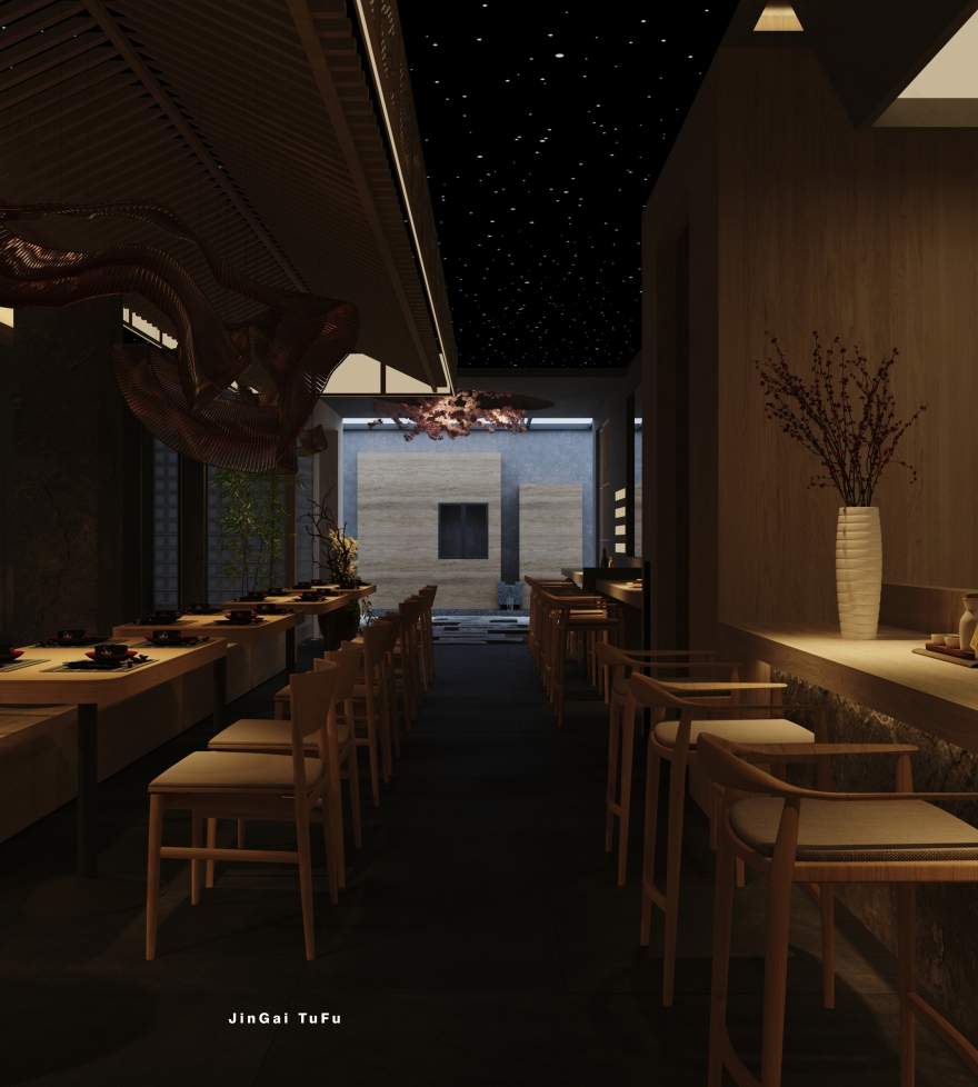 日式宁静餐饮空间设计丨图夫 x 金该-8