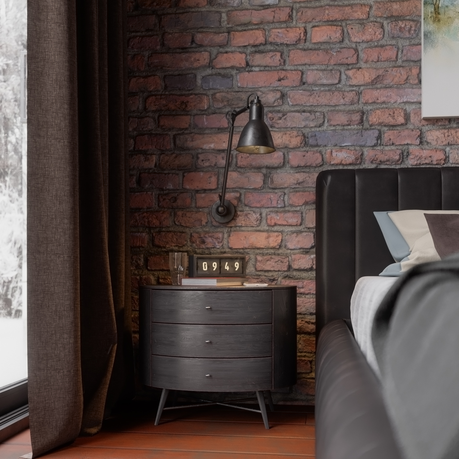 Industrial Style Bedroom-7