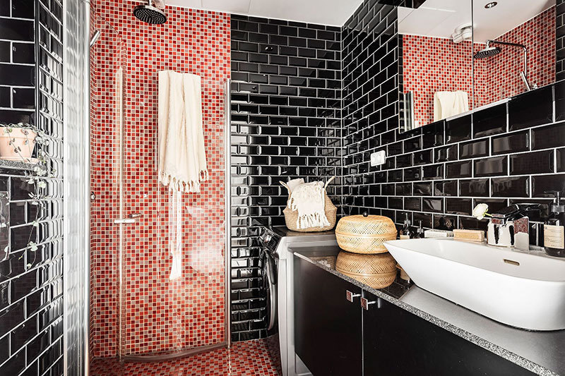 哥德堡大胆蓝色公寓,充满装饰的 65 平米空间-27