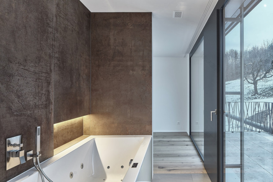 瑞士 Berna 住宅 | 融入景观的三层雕塑式建筑-27