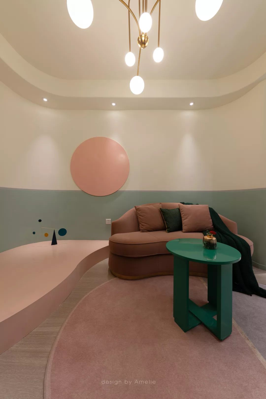 88㎡武汉住宅 | 红配绿温暖空间,以人为本的设计理念-29