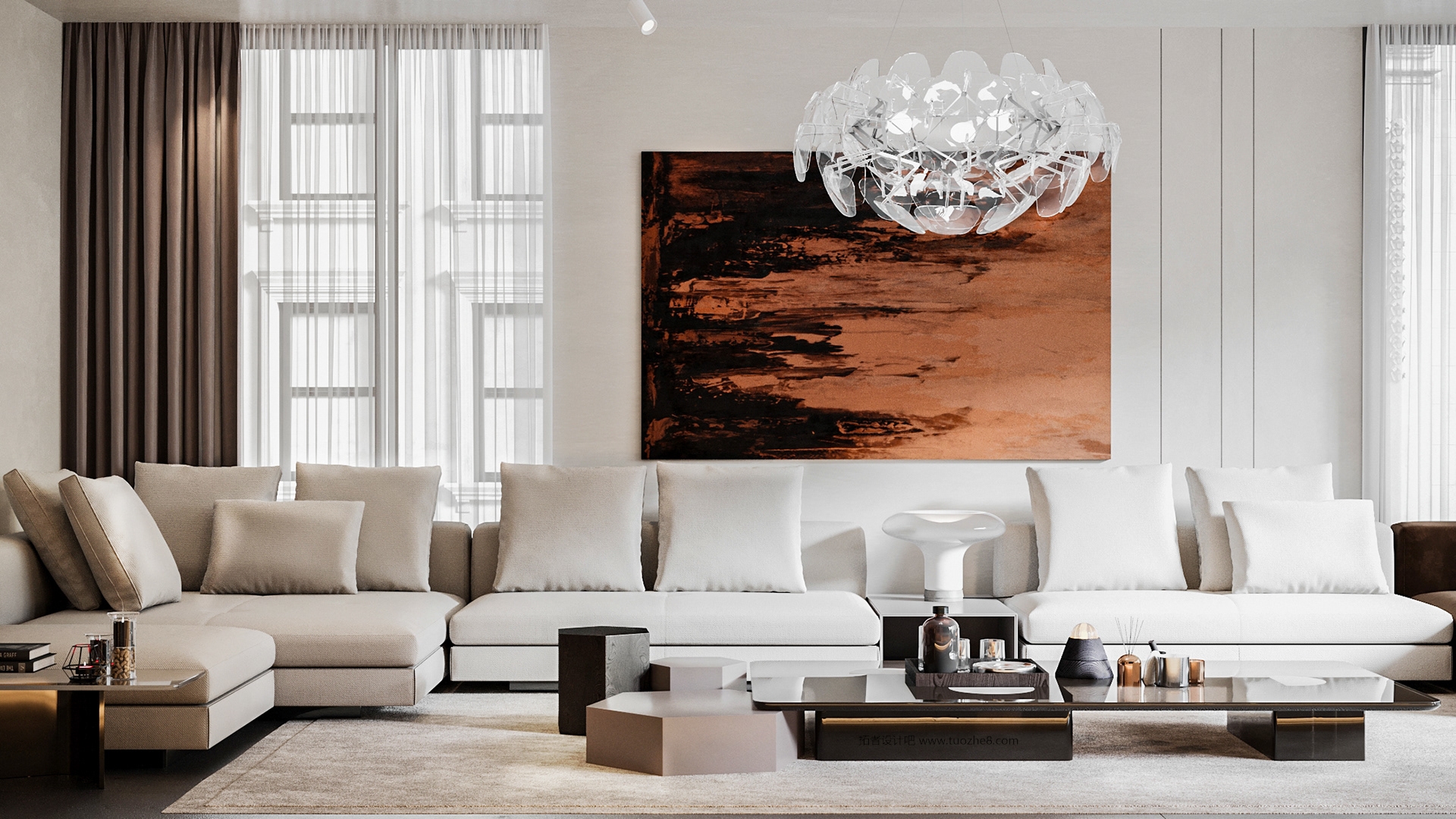 现代空间设计，石材系的完美应用！-5