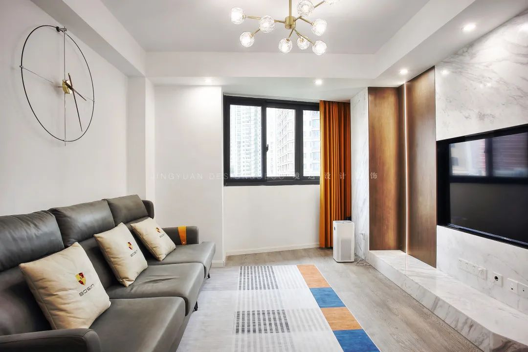 境远装饰 | 90㎡北欧轻奢婚房,冷色都市风设计-27