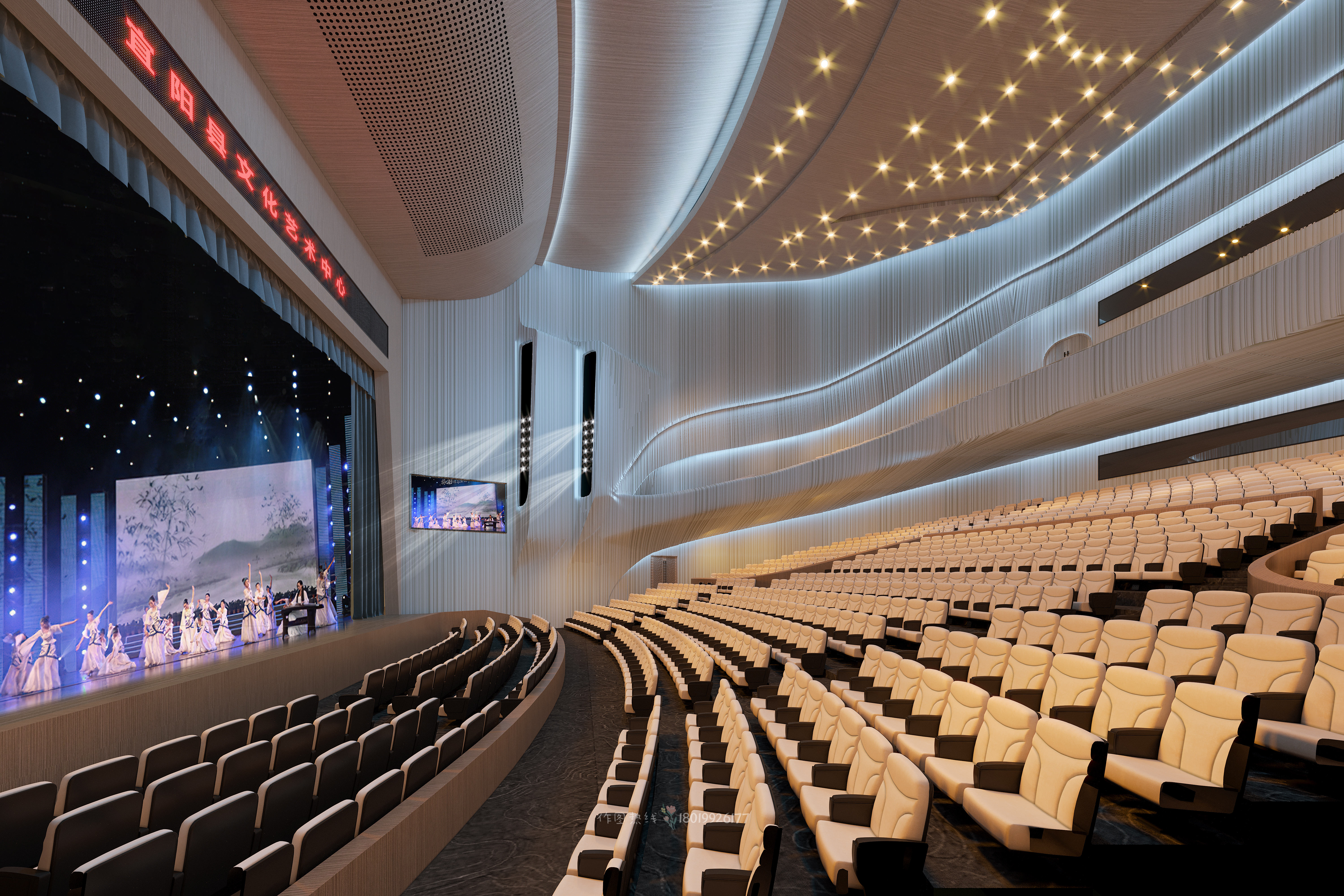 大报告厅效果图4个设计方案-0