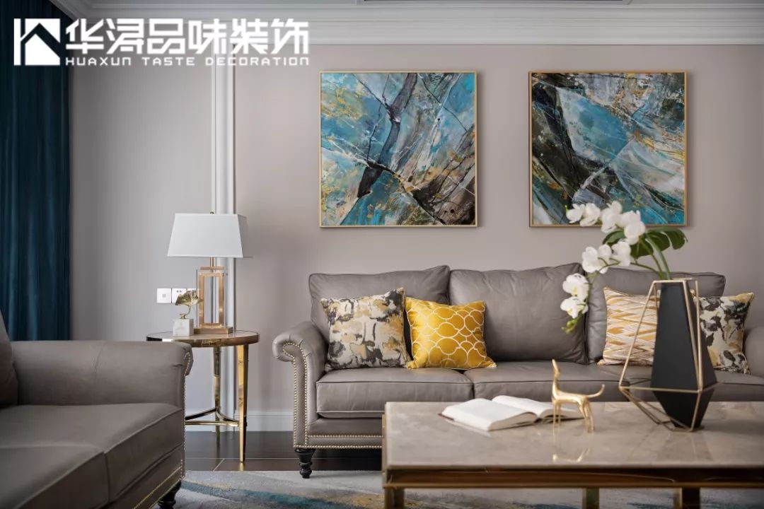 美式轻奢三口之家,流动的溢彩空间设计-23