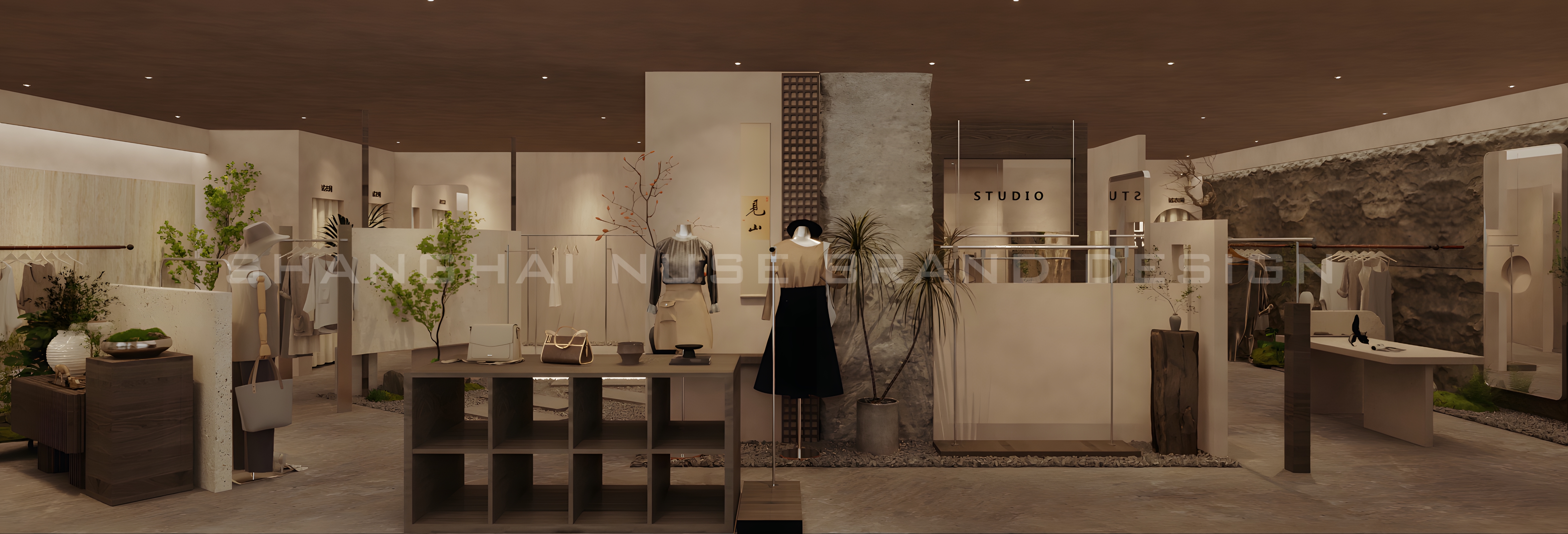 新中式侘寂风服装店丨木村空间设计有限公司-12