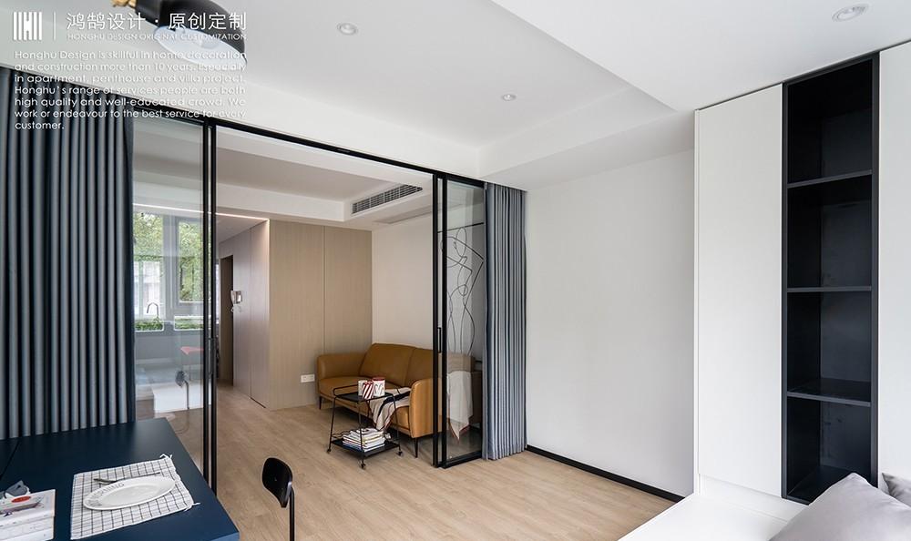 鸿鹄设计上海平层 | 多功能榻榻米书房++ 阳台，美观实用-5