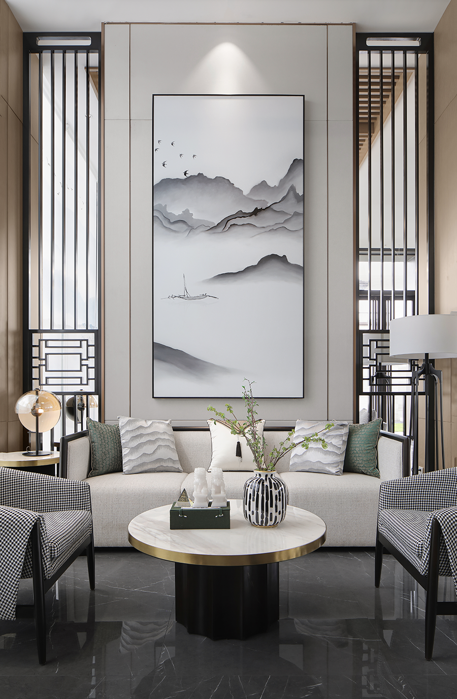 新中式美学,欧谷山语泉售楼处与样板房设计-144