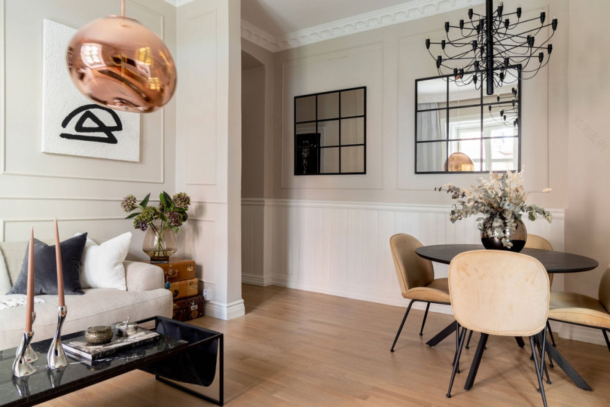 斯德哥尔摩优雅一层公寓设计-4