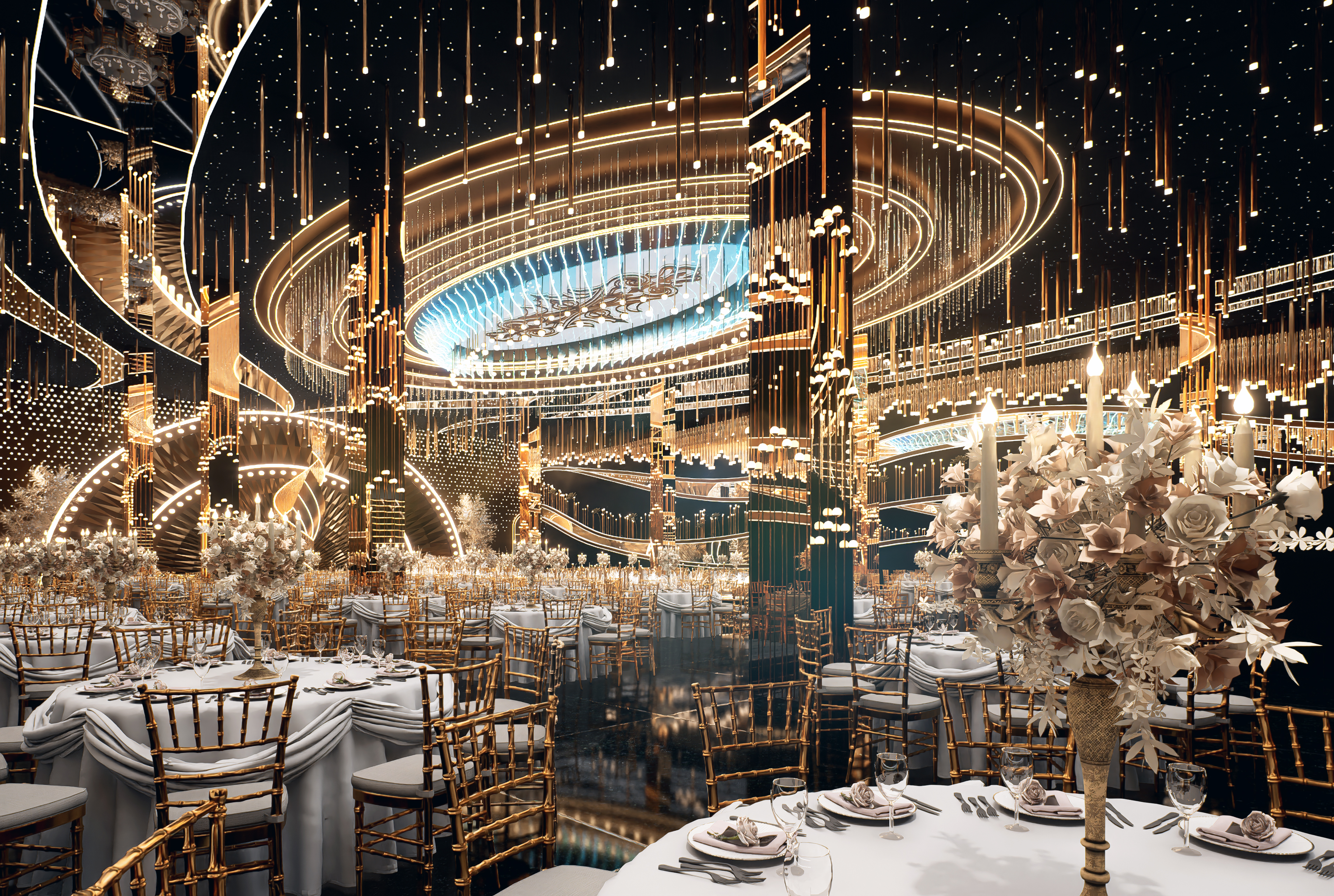 工装效果图制作&婚礼宴会厅-3