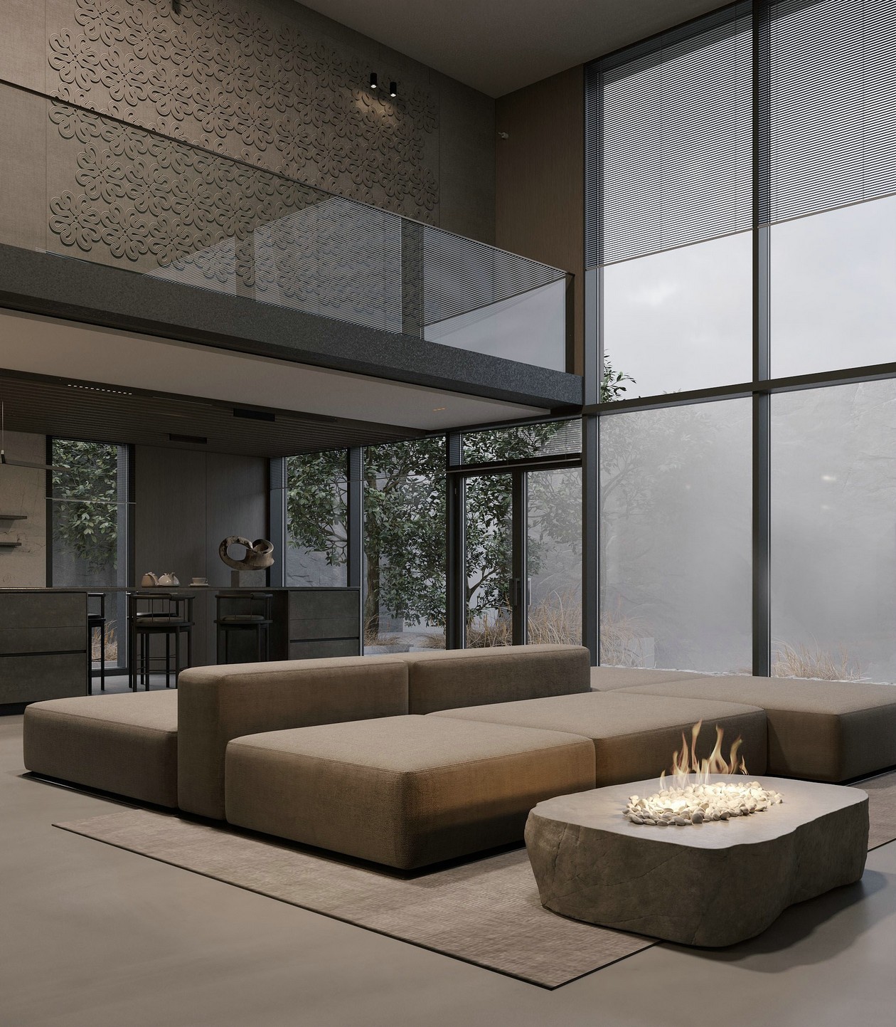 240㎡深色系住宅设计 这也太炫酷了吧-1