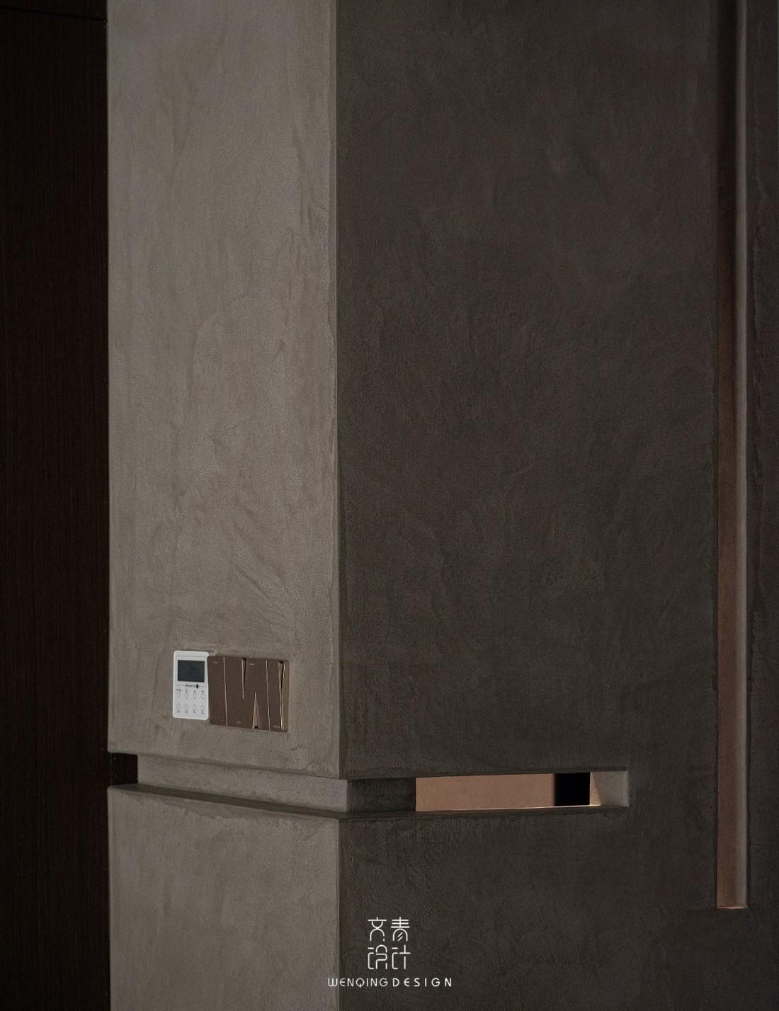 蓝色乳胶漆玄关,水磨石装饰的现代家居设计-18