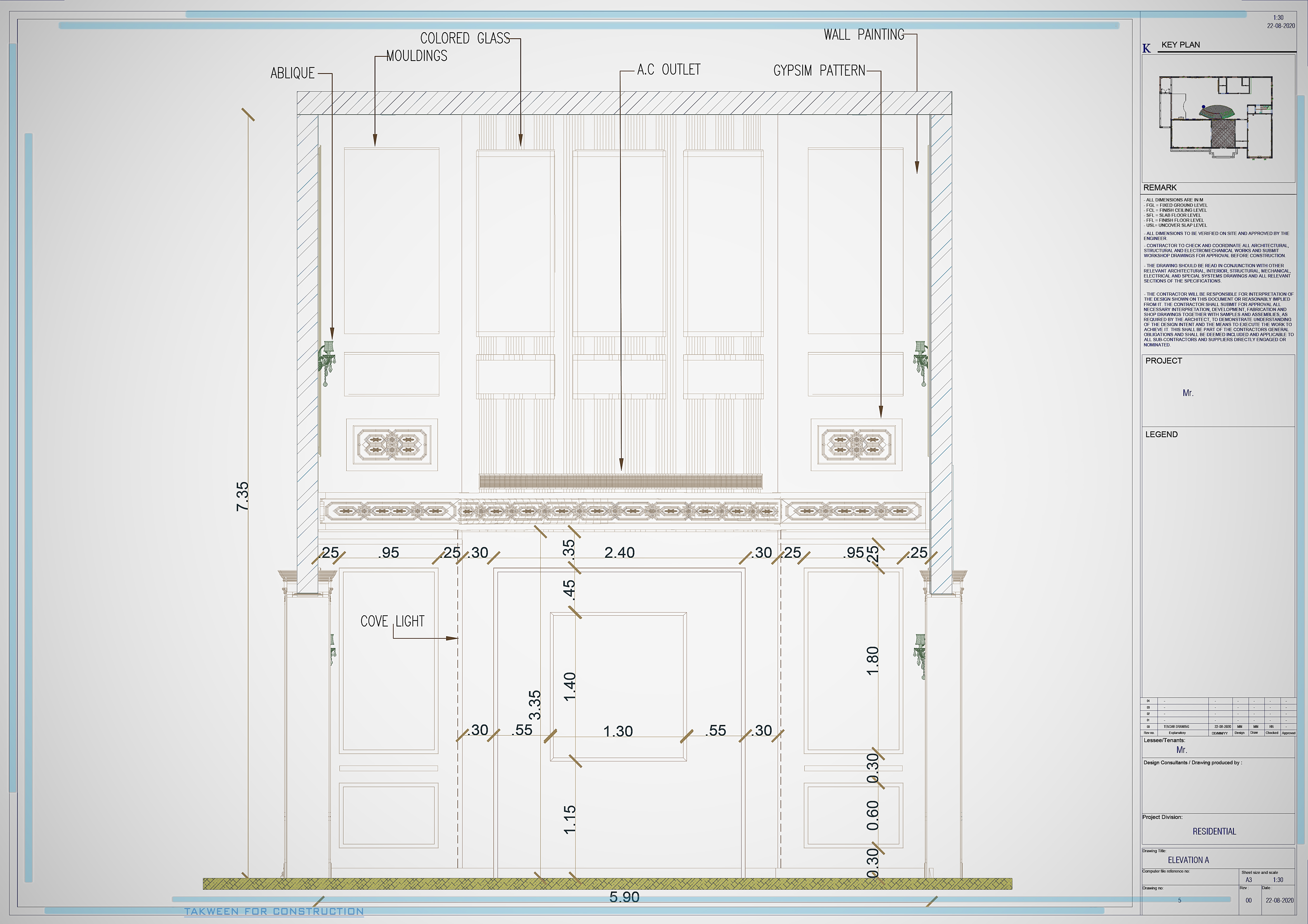 Working Drawings For Villa Entrance ...-6