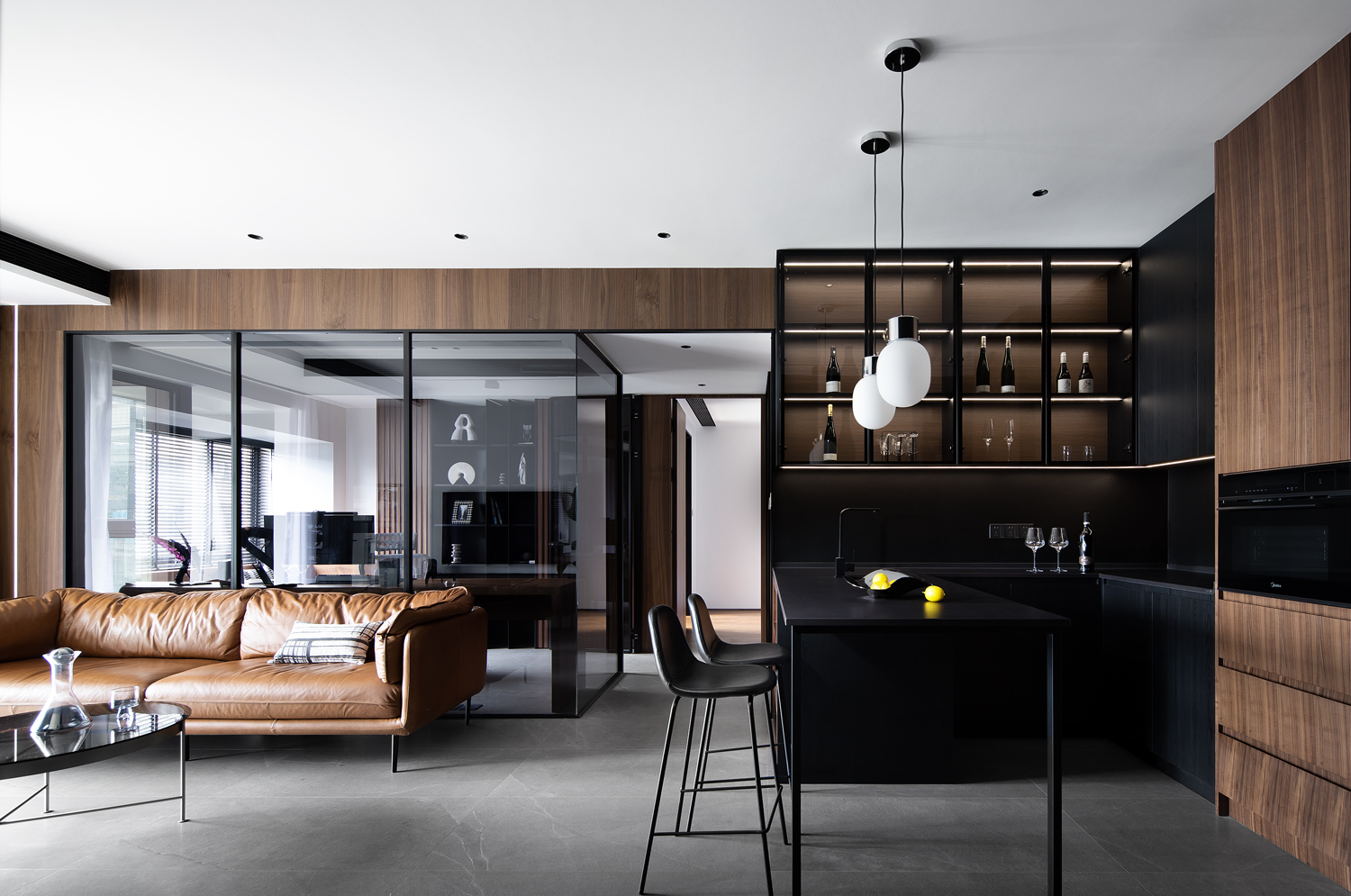 暗黑玩家｜胡桃木+酷感黑白的随性不羁丨中国深圳-14