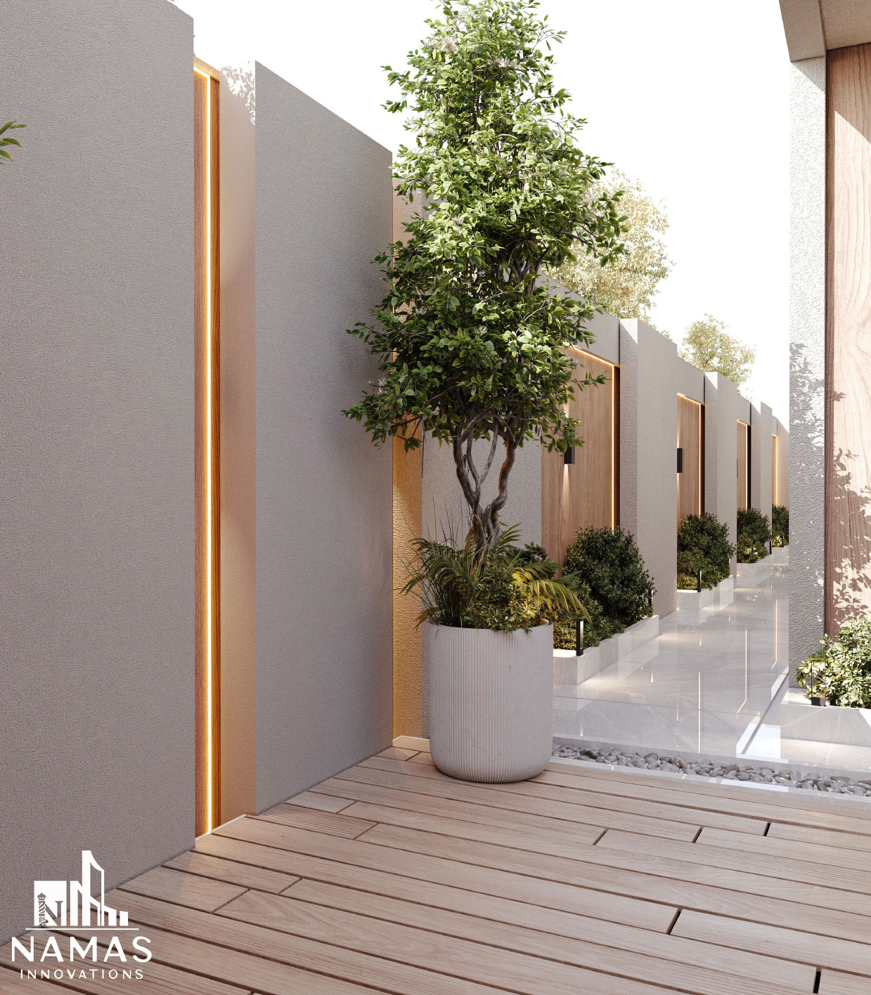 现代别墅立面图丨沙特阿拉伯丨Namasinnovation-12