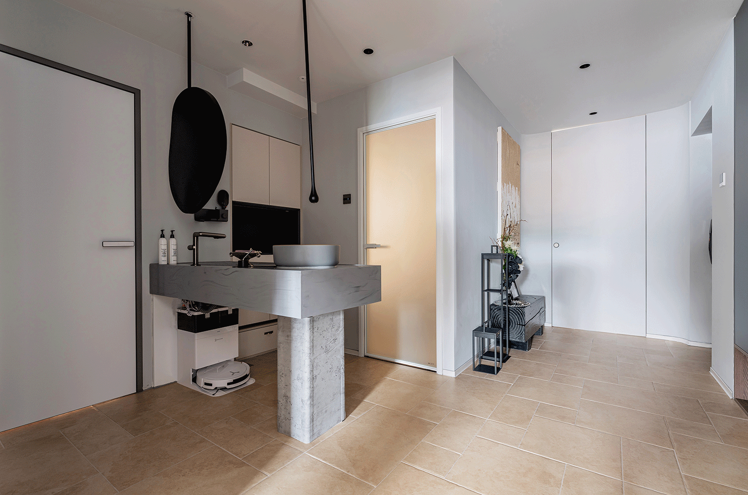 105㎡简约风拆掉一间房秒变大横厅，三口之家玩转通透格局-37