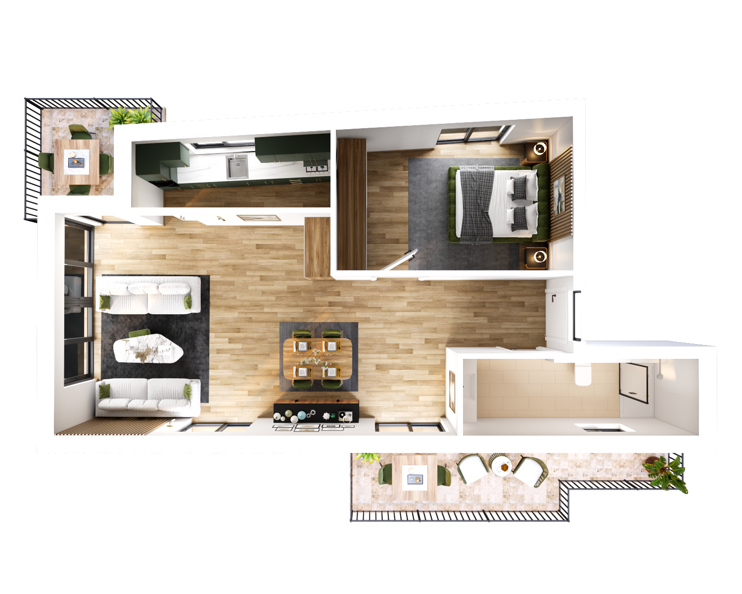 德国住宅开发项目3D户型图与宣传册设计-21