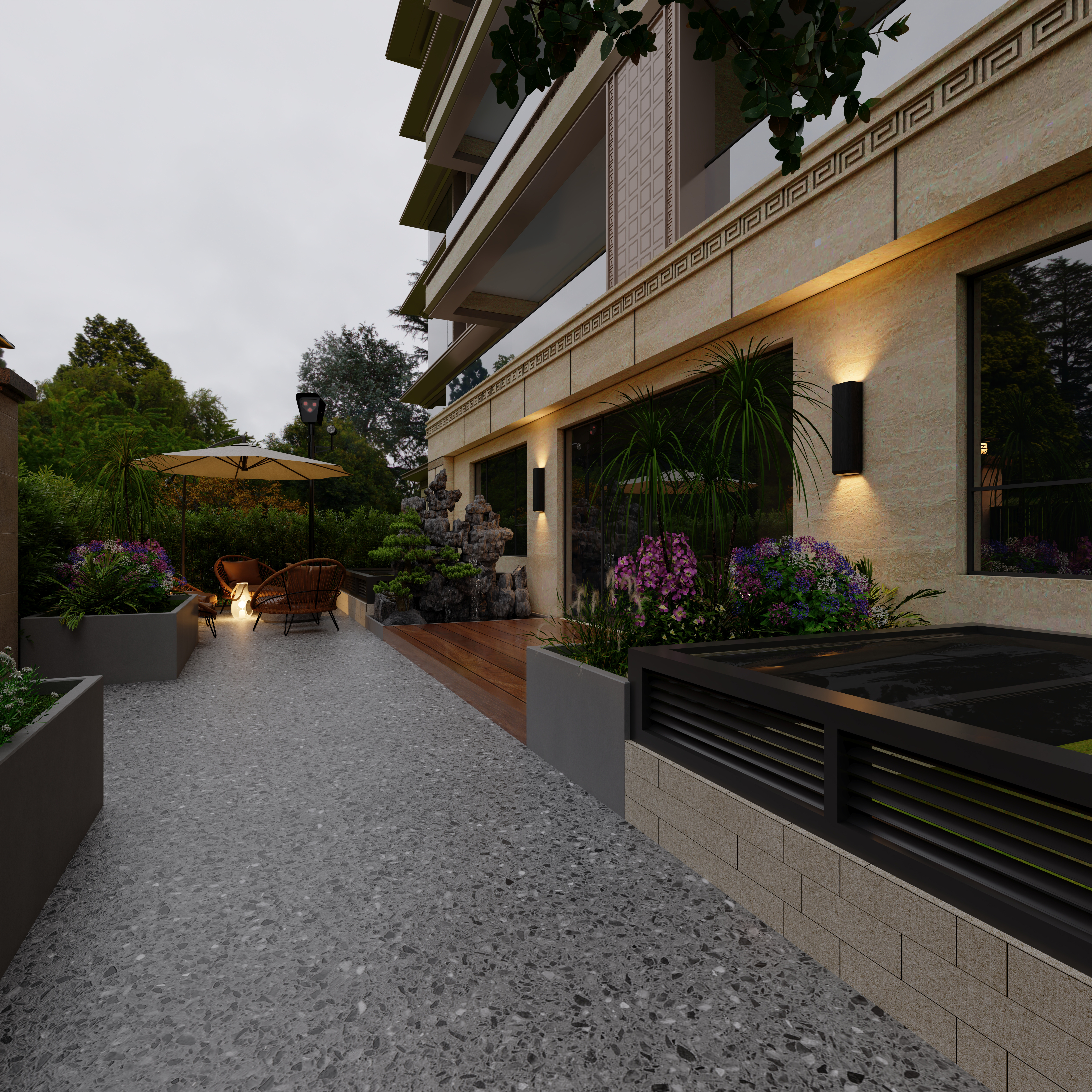 意式家居 挑空 室外-11