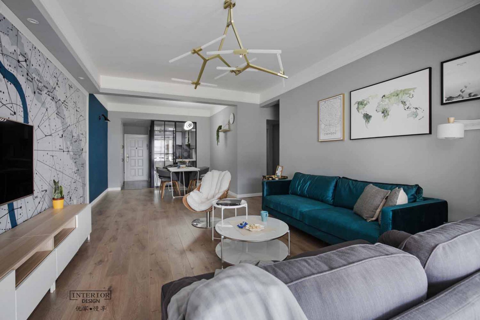 125㎡成都北欧风私宅  优家慢享设计-3