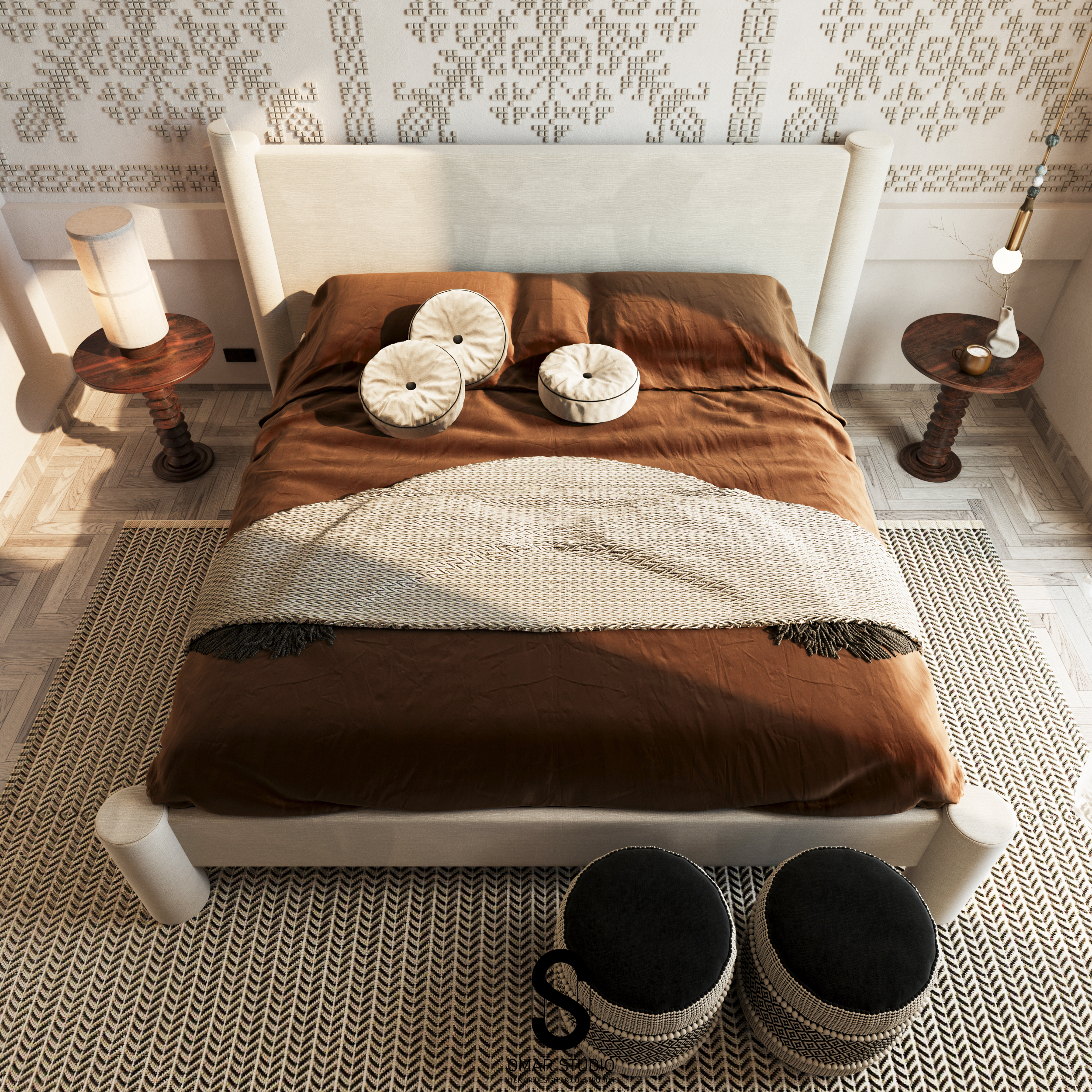 找到卧室

注：najdi在塞尔维亚语等语言中有找到的意思，结合bedroom（卧室），整体可翻译为找到卧室  丨omar studio-10