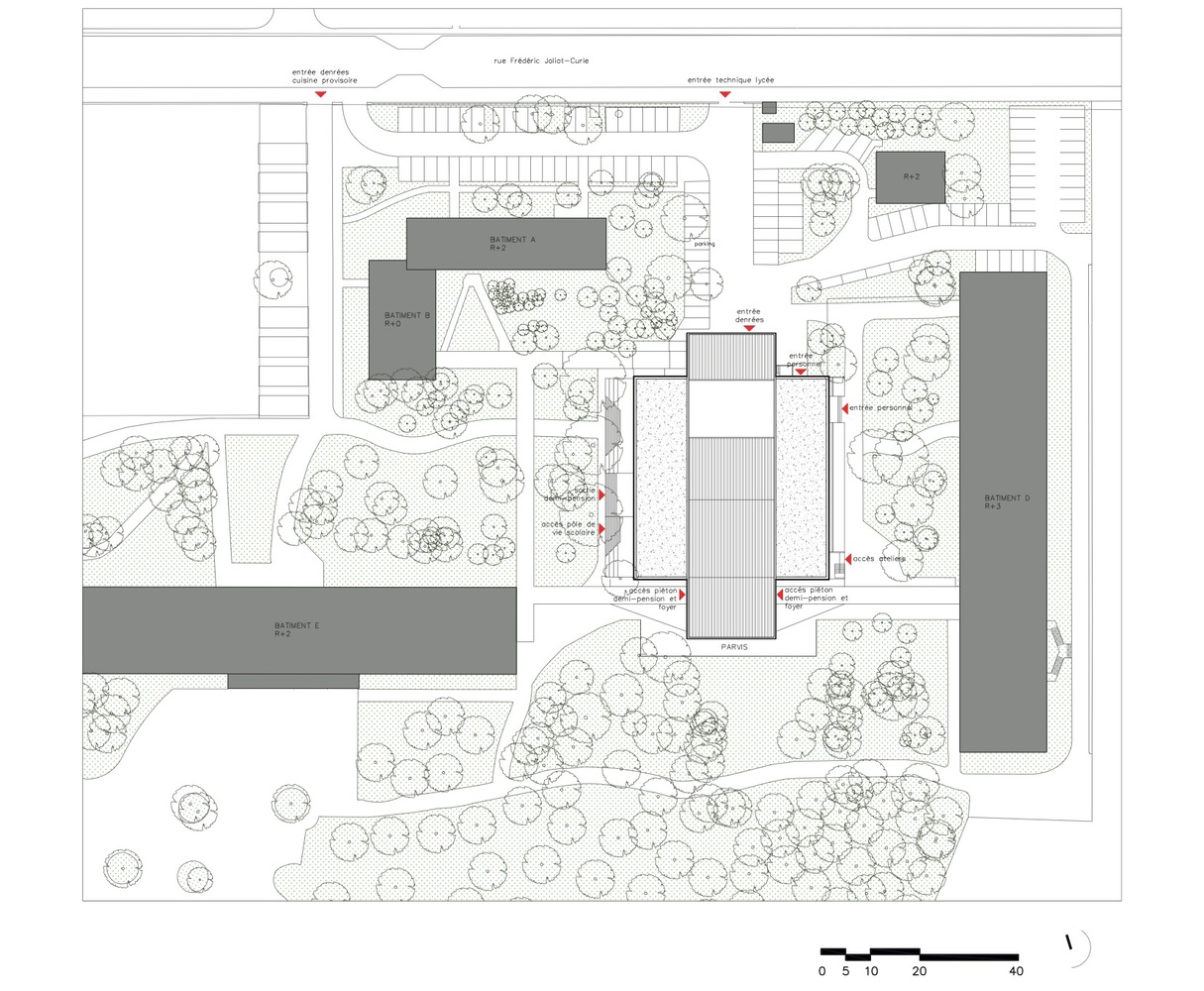 JoliotCurie 学校餐饮服务和校园生活中心丨法国-10
