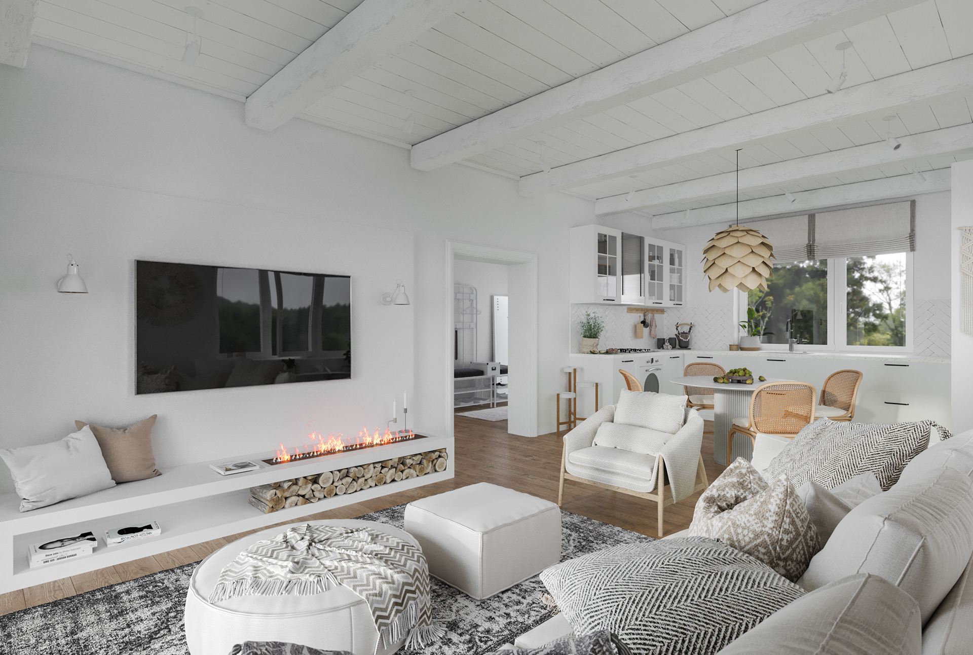 Guryevskaya Sloboda 村 3 号住宅室内设计丨Sergey Kachalov-4