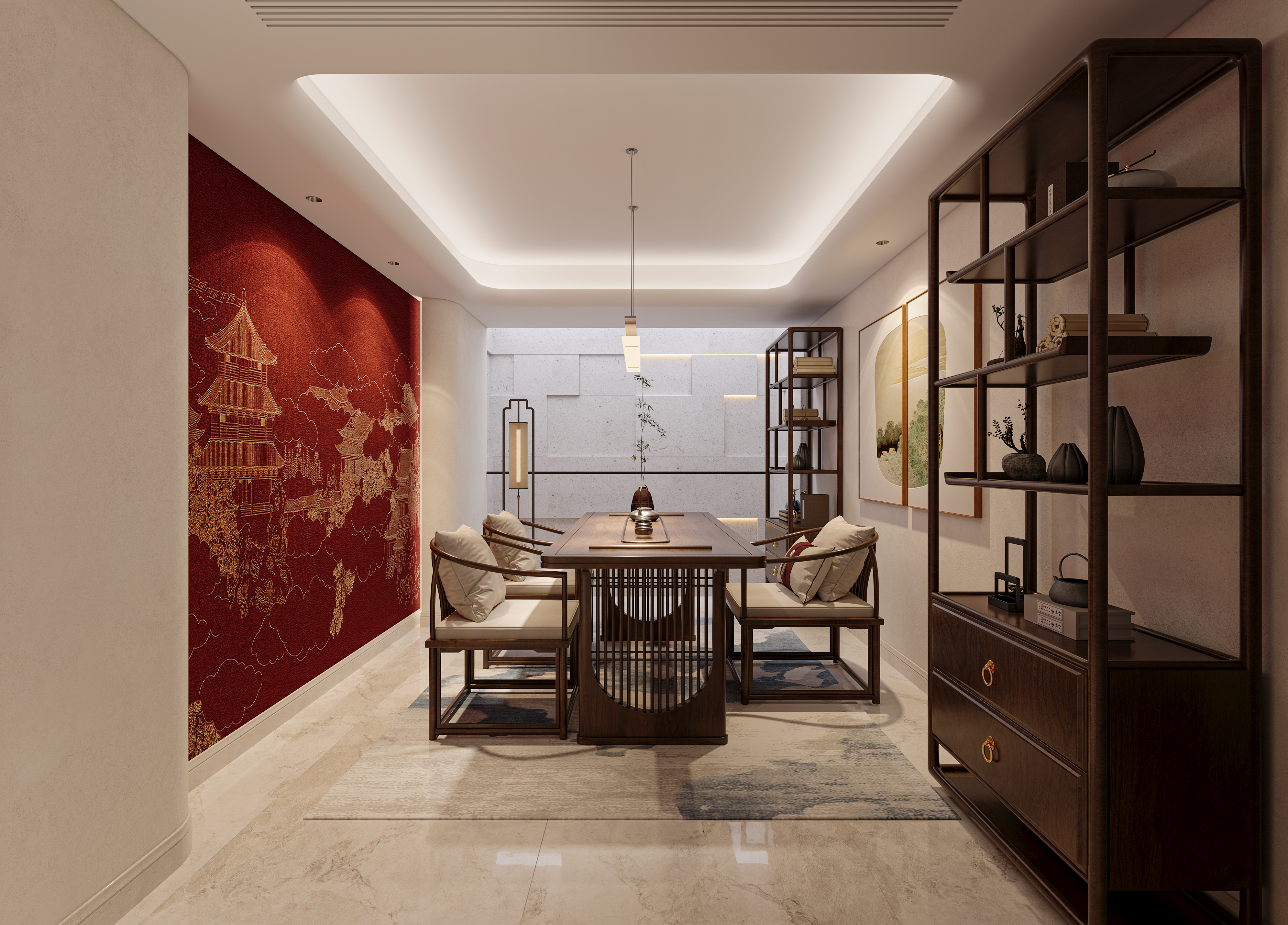 「流动的浪漫」法式轻奢私宅-31