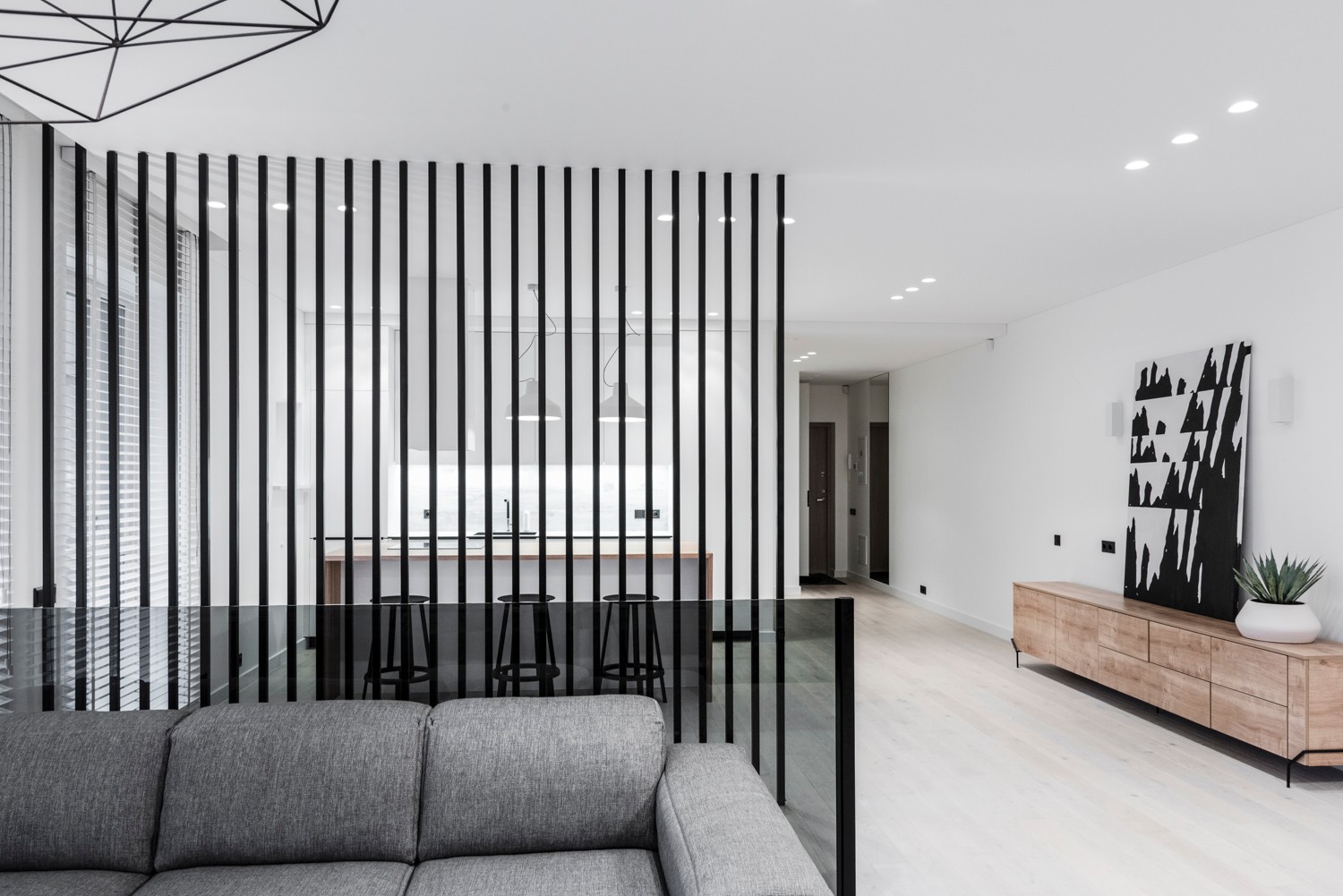 简约黑白木色 纯色美学私宅-14