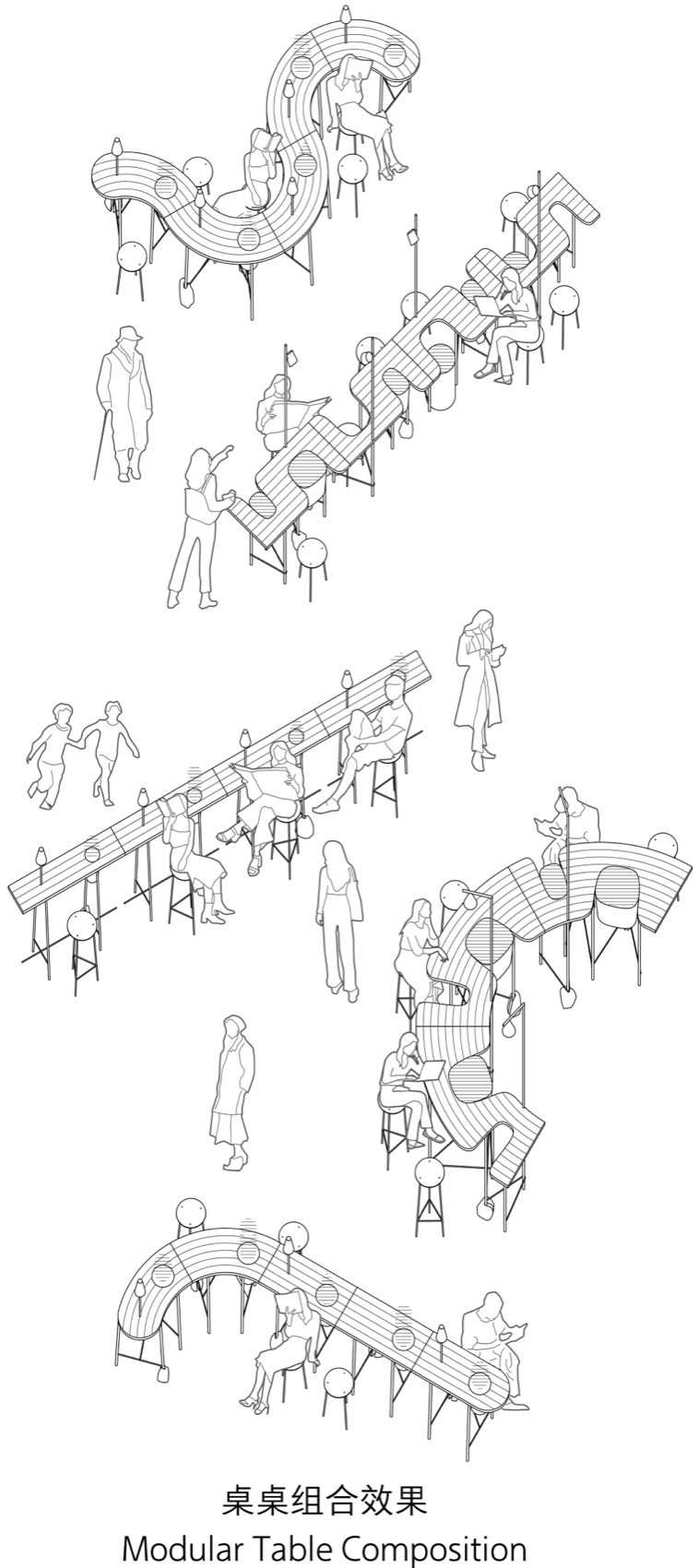 河流与卵石:桌桌计划2·0公共家具及摊位设计丨中国成都丨行波工作室（公共家具与市集摊位）等多家-24