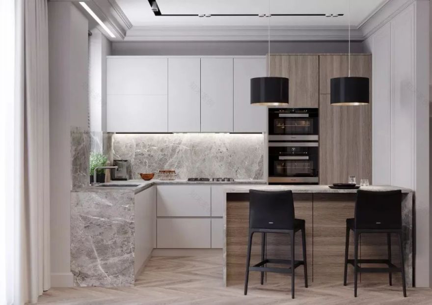 厨房颜值翻倍!橱柜颜色选择攻略-37