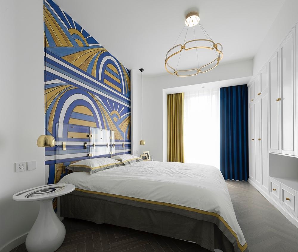 幸福格调平层家居,克莱因蓝帝国黄的时尚盛宴-41