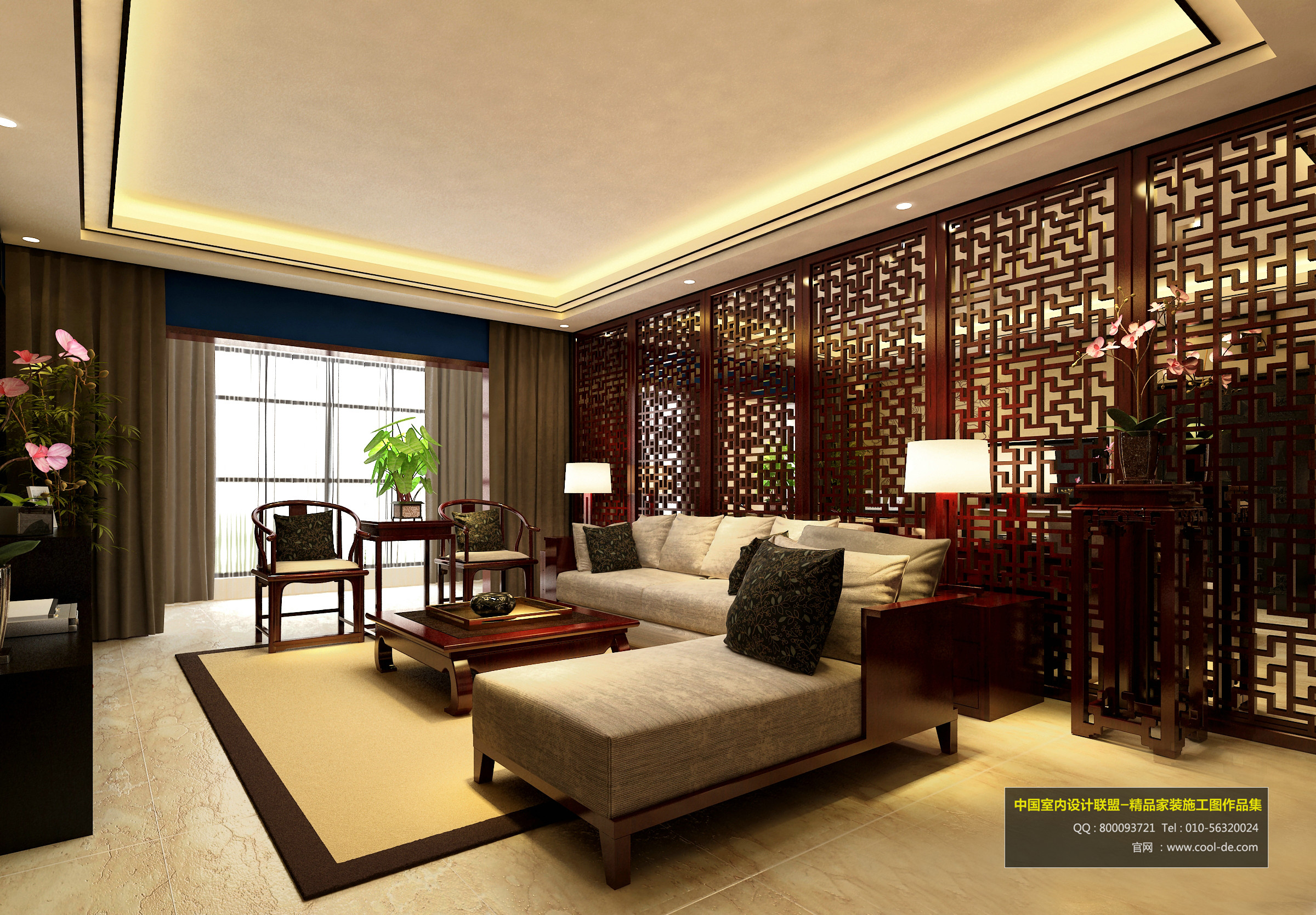 刘耀成 《牡丹诗》  河南洛阳130平米中式设计-14