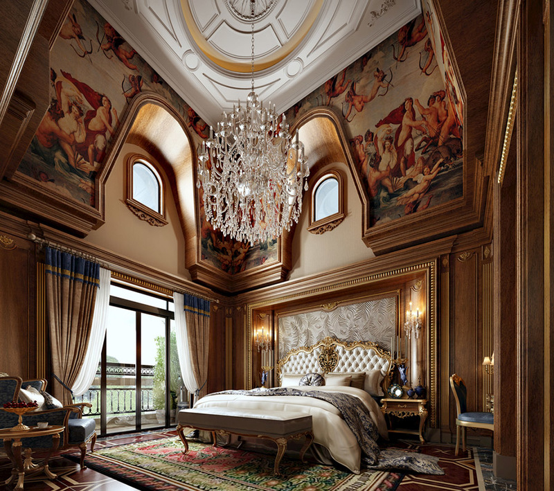 别墅欧式风格室内装修设计案例效果图2-12