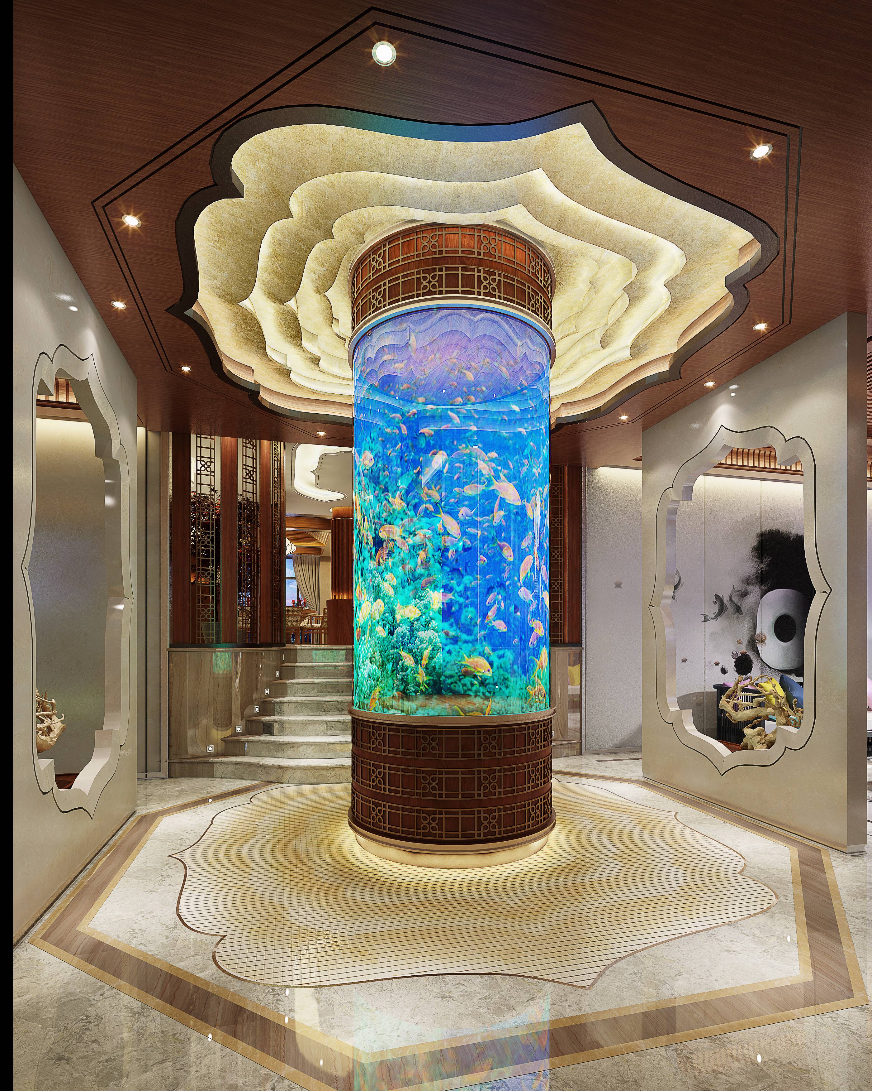 新中式 中式古典 奢华家装别墅样板房-16