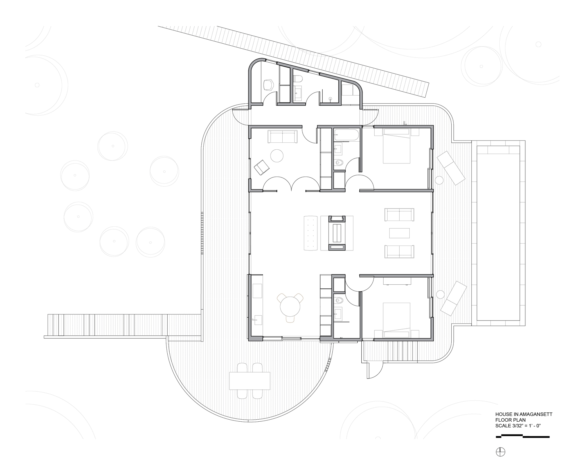 宁静的都市避暑胜地——1100 建筑师打造的 Amagansett 别墅-2